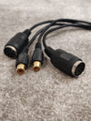 9 Pin D Sub Male TO 2X MIDI Female And 2X RCA Phono Cable - Multi-Connector Adapter - Very Good - Photo 1