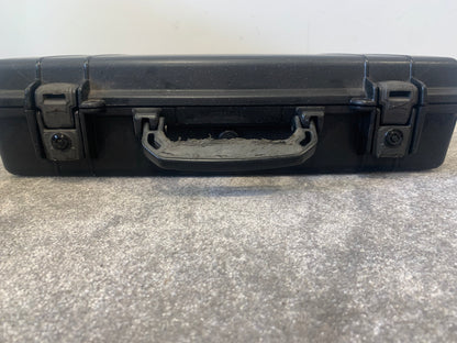 Peli 1490 Black Case – w/ Rubber Insert, File Pockets, Strap – Good