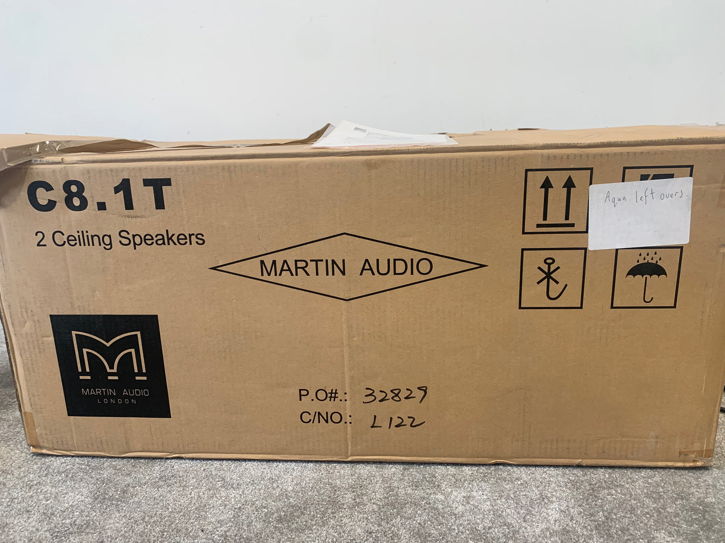 Martin Audio C8.1T Pair - 8" Two-Way Ceiling Speaker - Open Box w/ Original Box & Manuals & Mounts and Accessories