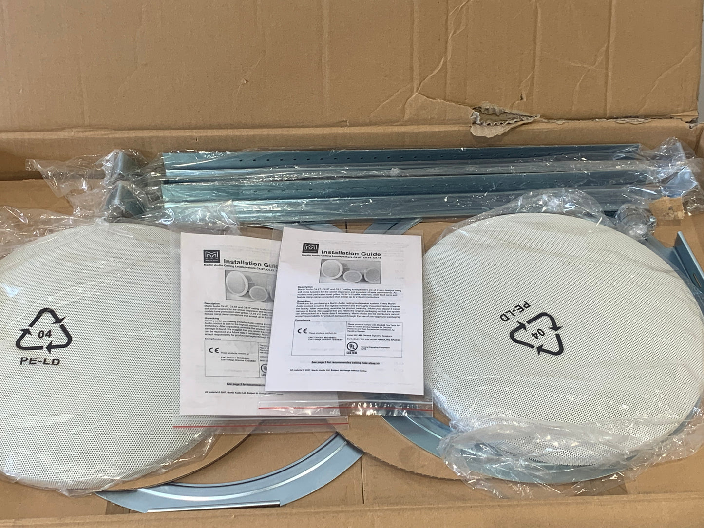 Martin Audio C8.1T Pair - 8" Two-Way Ceiling Speaker - Open Box w/ Original Box & Manuals & Mounts and Accessories