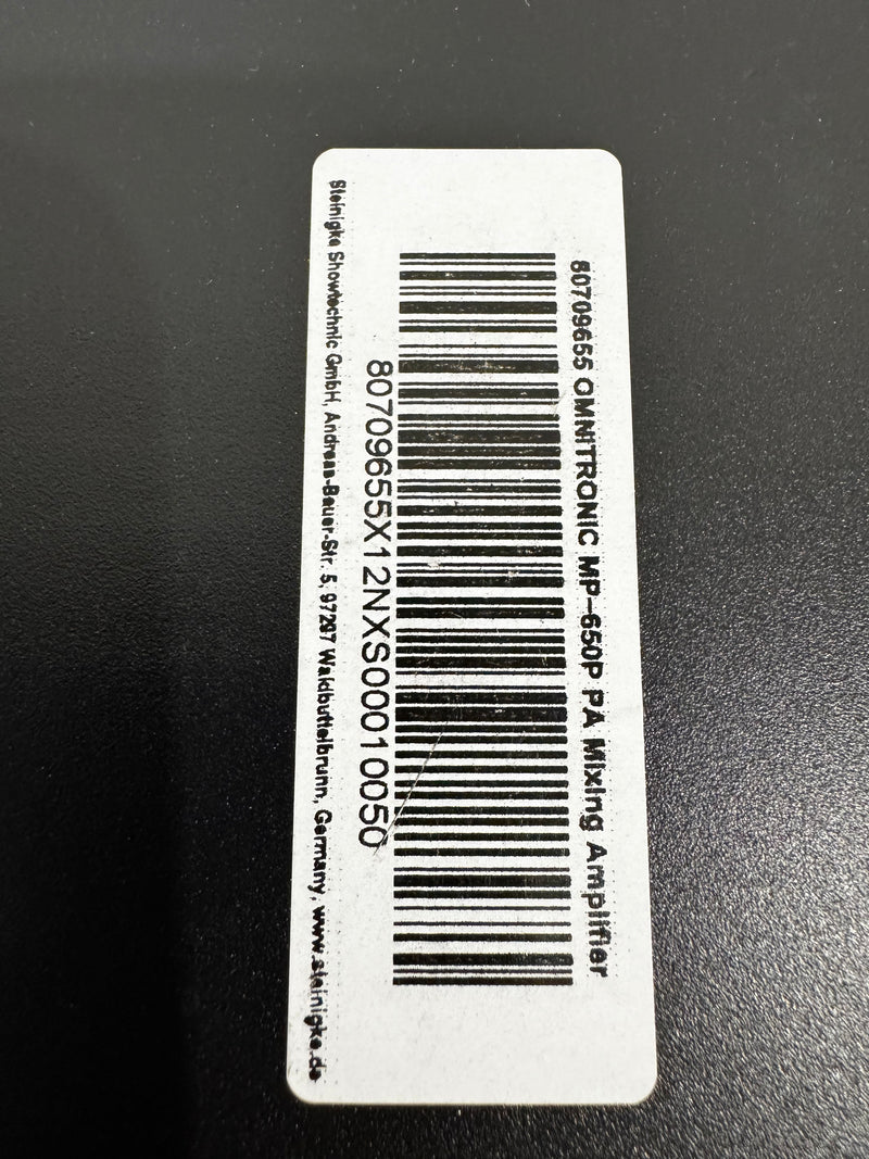 Omnitronic Mp-650p Mixer - 6 Channels, USB Interface - Excellent w/ Manuals & Remote Control - Image 10