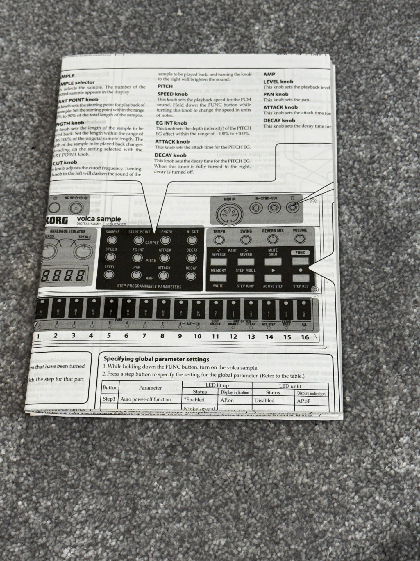 Korg Volca Sample - Digital Sample Sequencer Built in Effects
