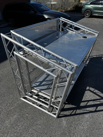 DJ Console Stand - Aluminum TRSS Truss Stand 2 Shelves Lite Console