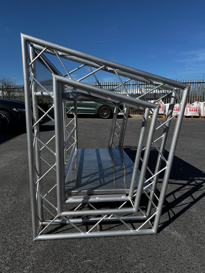 DJ Console Stand - Aluminum TRSS Truss Stand 2 Shelves Lite Console