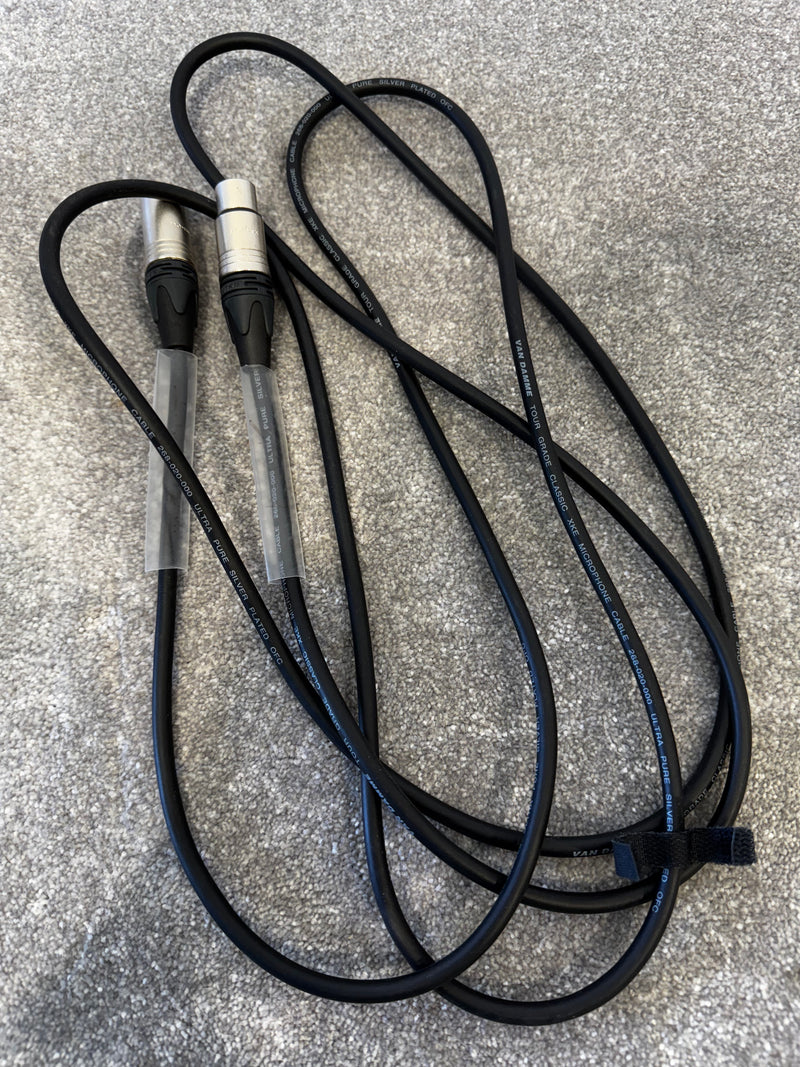 Van Damme - 3m Tour Grade XKE Classic XLR Microphone Cable in Black - Image 1
