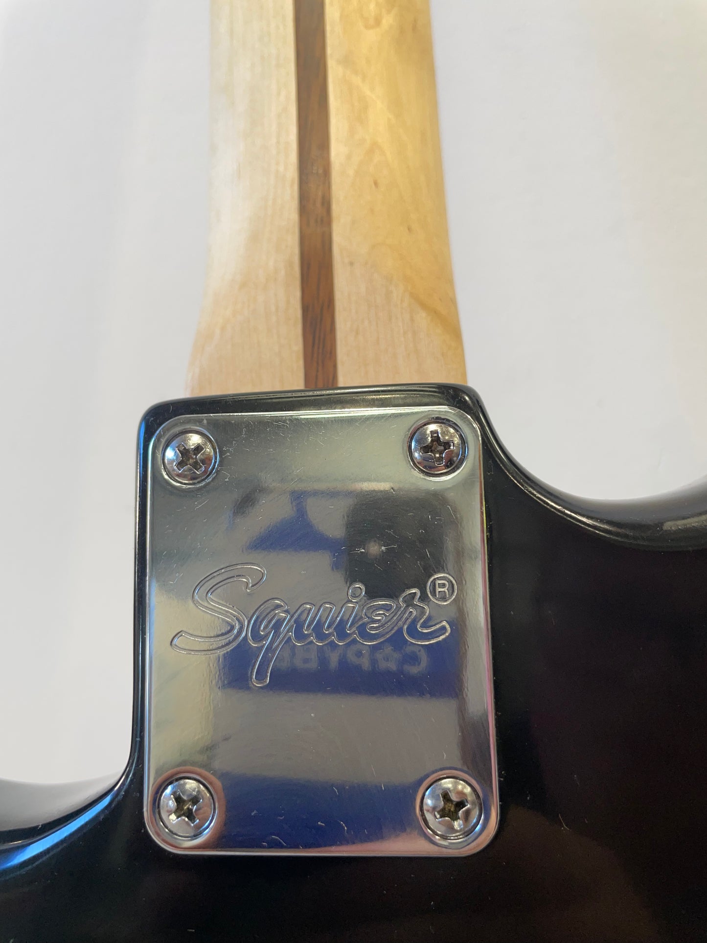 Fender Squier Stratocaster Indonesia - Black, Rosewood Neck w/ Soft Case - Very Good