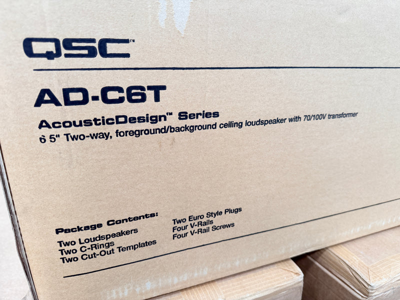 QSC AD-C6T-WH - Ceiling Loudspeakers (Pair - White) - Like New w/ Original Box & Installation Kit - image 9
