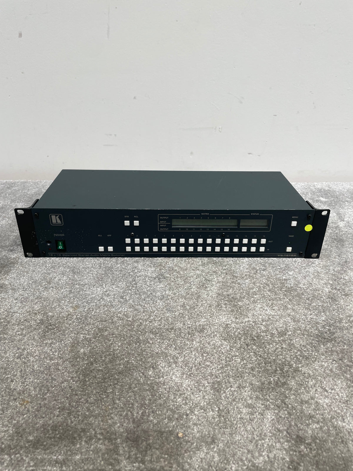 Kramer Vs-1616a Stereo Audio Matrix Switcher - Audio Equipment - 16x16 Matrix, Stereo Audio - Very Good