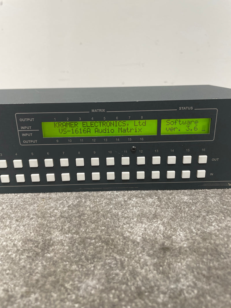 Kramer Vs-1616a Stereo Audio Matrix Switcher - Audio Equipment - 16x16 Matrix, Stereo Audio - Very Good - Image 2