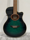 Yamaha APX-4A-SPL Green Electro Acoustic - Spruce Top - Very Good w/ Hard Case & Strap & Capo - Photo 1