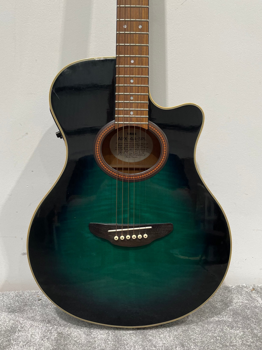 Yamaha APX-4A-SPL Green Electro Acoustic - Spruce Top - Very Good w/ Hard Case & Strap & Capo