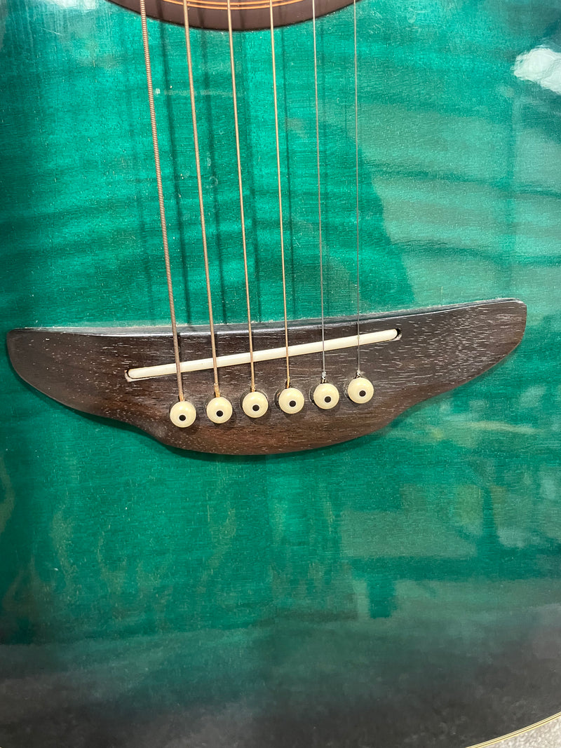 Yamaha APX-4A-SPL Green Electro Acoustic - Spruce Top - Very Good w/ Hard Case & Strap & Capo - Image 6