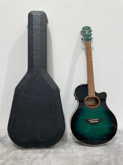 Yamaha APX-4A-SPL Green Electro Acoustic - Spruce Top - Very Good w/ Hard Case & Strap & Capo