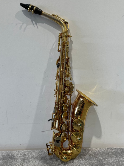 Elkhart Blessing Indiana USA Saxophone - Vintage Style, Gold Lacquer - Good w/ Hard Case & Accessories