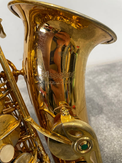 Elkhart Blessing Indiana USA Saxophone - Vintage Style, Gold Lacquer - Good w/ Hard Case & Accessories