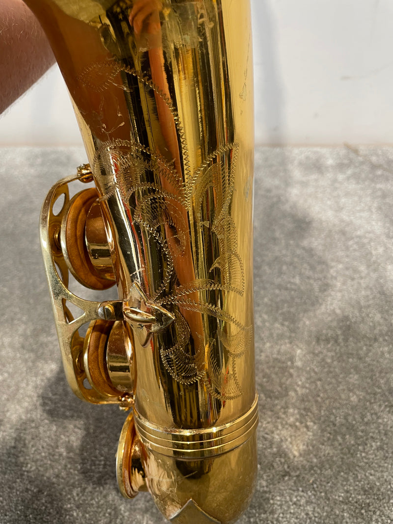 Elkhart Blessing Indiana USA Saxophone - Vintage Style, Gold Lacquer - Good w/ Hard Case & Accessories - Image 9