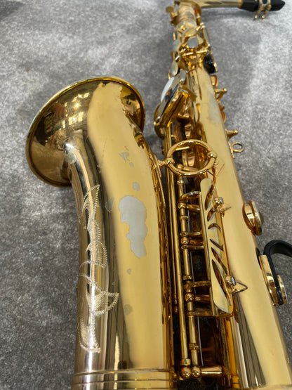 Elkhart Blessing Indiana USA Saxophone - Vintage Style, Gold Lacquer - Good w/ Hard Case & Accessories
