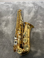 Elkhart Blessing Indiana USA Saxophone - Vintage Style, Gold Lacquer - Good w/ Hard Case & Accessories - Image 4
