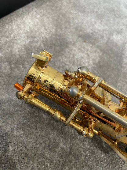 Elkhart Blessing Indiana USA Saxophone - Vintage Style, Gold Lacquer - Good w/ Hard Case & Accessories