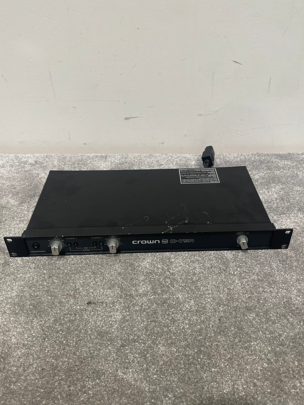 Crown D-75A Pre-Amplifier - High-Quality Audio, Versatile - Good w/ Adapter