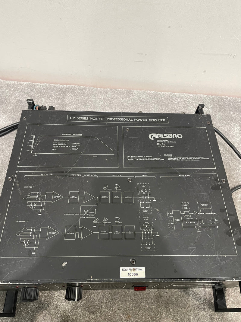 Carlsbro CP1000 – Mos Fet Power Amplifier – Good w/ Power Supply - Image 2