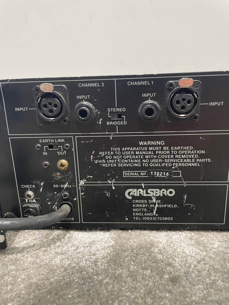 Carlsbro CP1000 – Mos Fet Power Amplifier – Good w/ Power Supply - Image 6