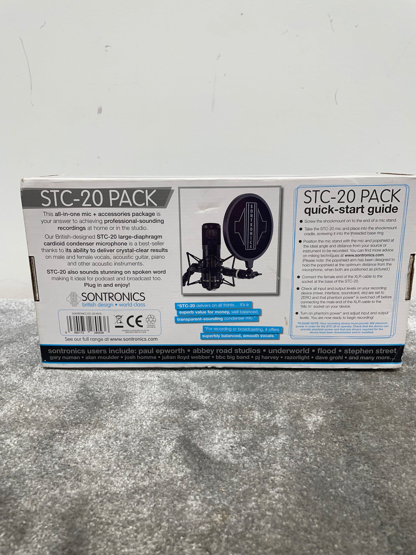 Sontronics STC-20 Pack - Diaphragm Condenser Microphone - Excellent w/ Original Box & Accessories