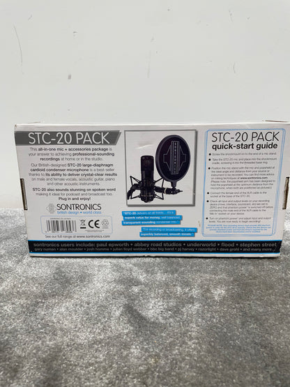 Sontronics STC-20 Pack - Diaphragm Condenser Microphone - Excellent w/ Original Box & Accessories