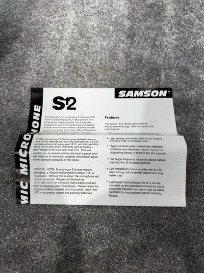 Samson S12 Microphone - Spares or Repair