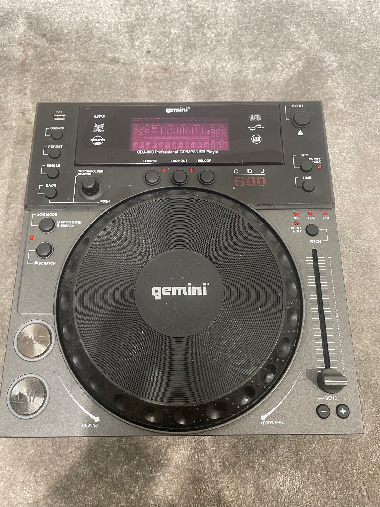 Gemini CDJ-600 – CD/MP3 DJ Player – Good