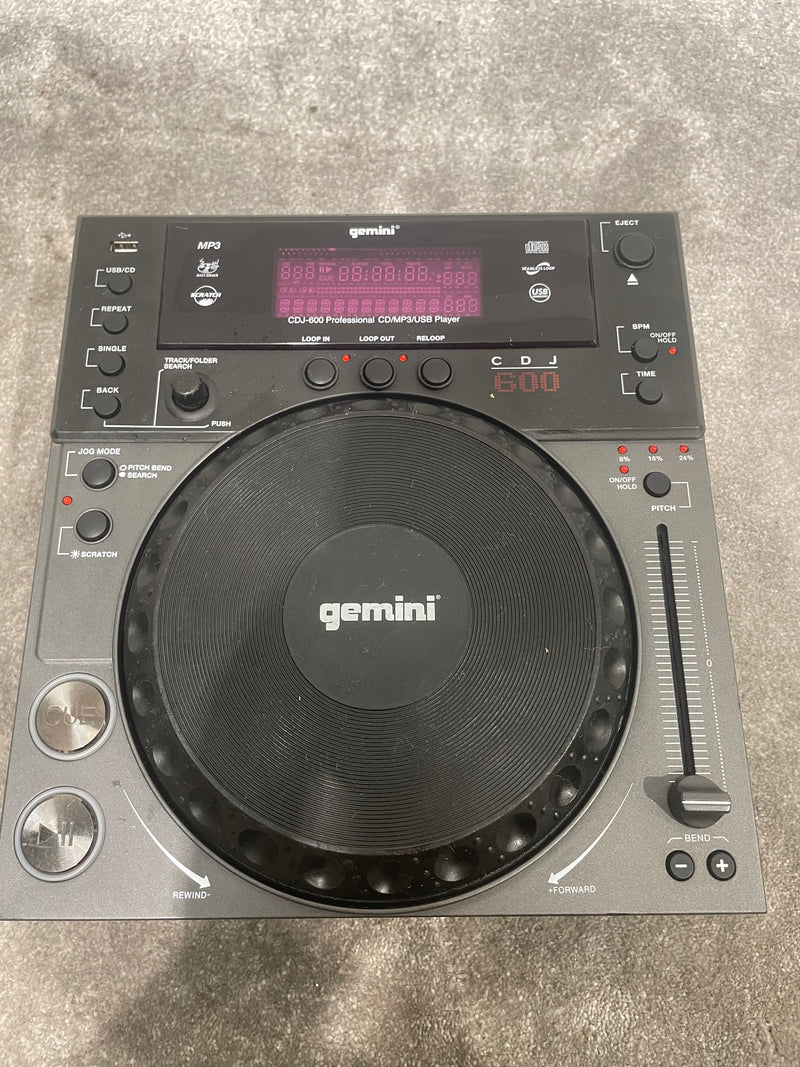 Gemini CDJ-600 – CD/MP3 DJ Player – Good – Audio Trader
