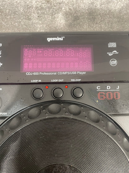 Gemini CDJ-600 – CD/MP3 DJ Player – Good
