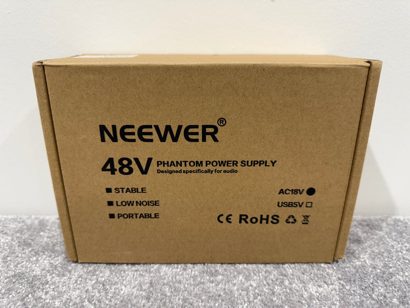 Neewer 48v Phantom Power Supply - Audio Equipment - 48v Power, XLR Inputs - Open Box w/ Original Box & Power Supply - Image 9