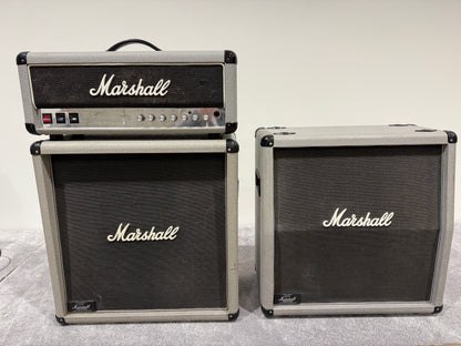 Marshall JCM25/50 “Silver Jubilee” Model 2553 2-Channel 100-Watt Guitar Amp Head (1987-1988) with Two Cabs (2556A/B)