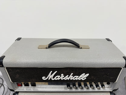 Marshall JCM25/50 “Silver Jubilee” Model 2553 2-Channel 100-Watt Guitar Amp Head (1987-1988) with Two Cabs (2556A/B)