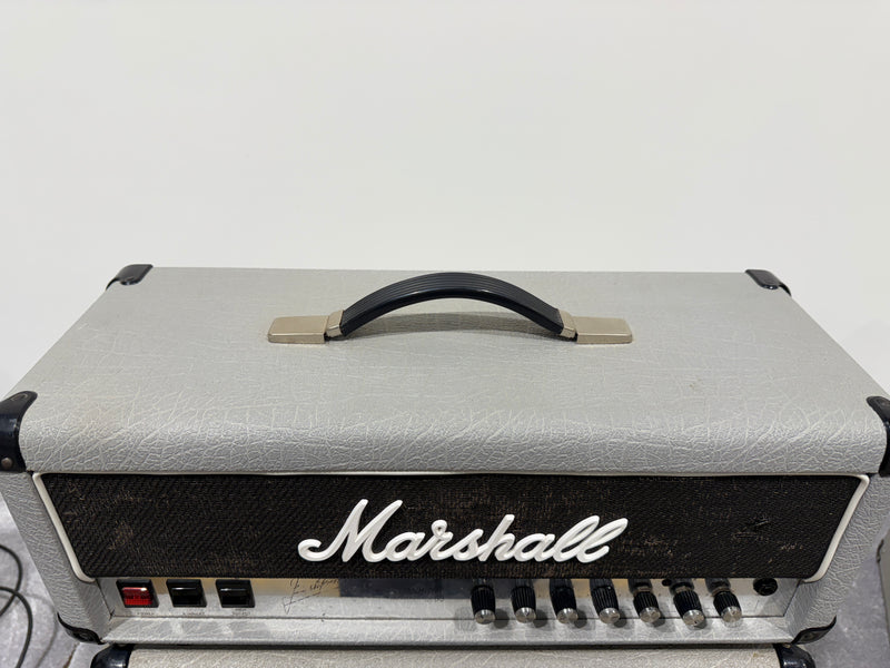Marshall JCM25/50 “Silver Jubilee” Model 2553 2-Channel 100-Watt Guitar Amp Head (1987-1988) with Two Cabs (2556A/B) - Image 9