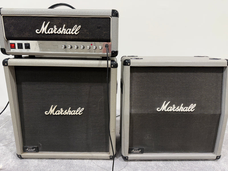 Marshall JCM25/50 “Silver Jubilee” Model 2553 2-Channel 100-Watt Guitar Amp Head (1987-1988) with Two Cabs (2556A/B) - Image 1