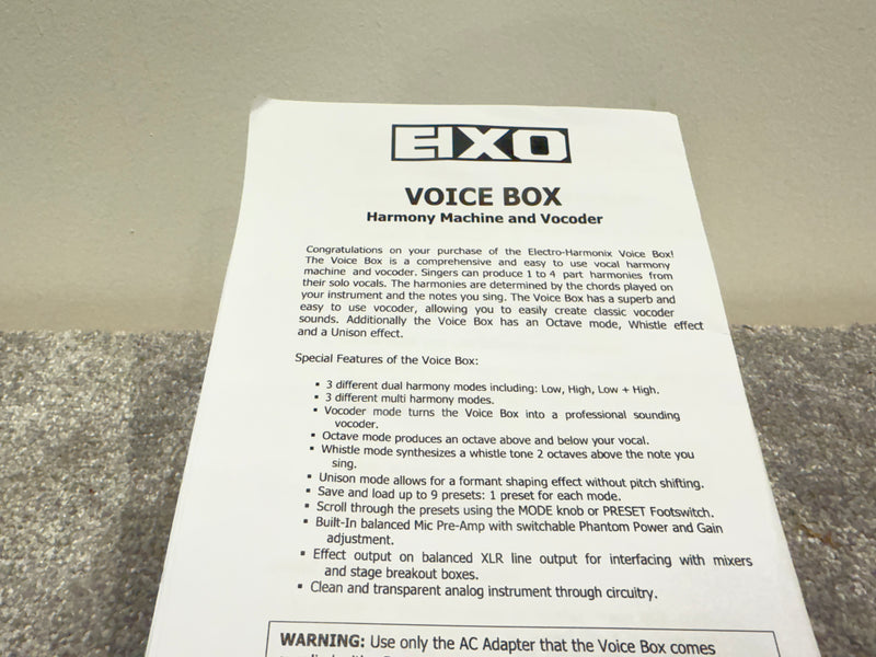 Electro-Harmonix Voice Box - Harmony Machine and Vocoder Pedal - Image 2