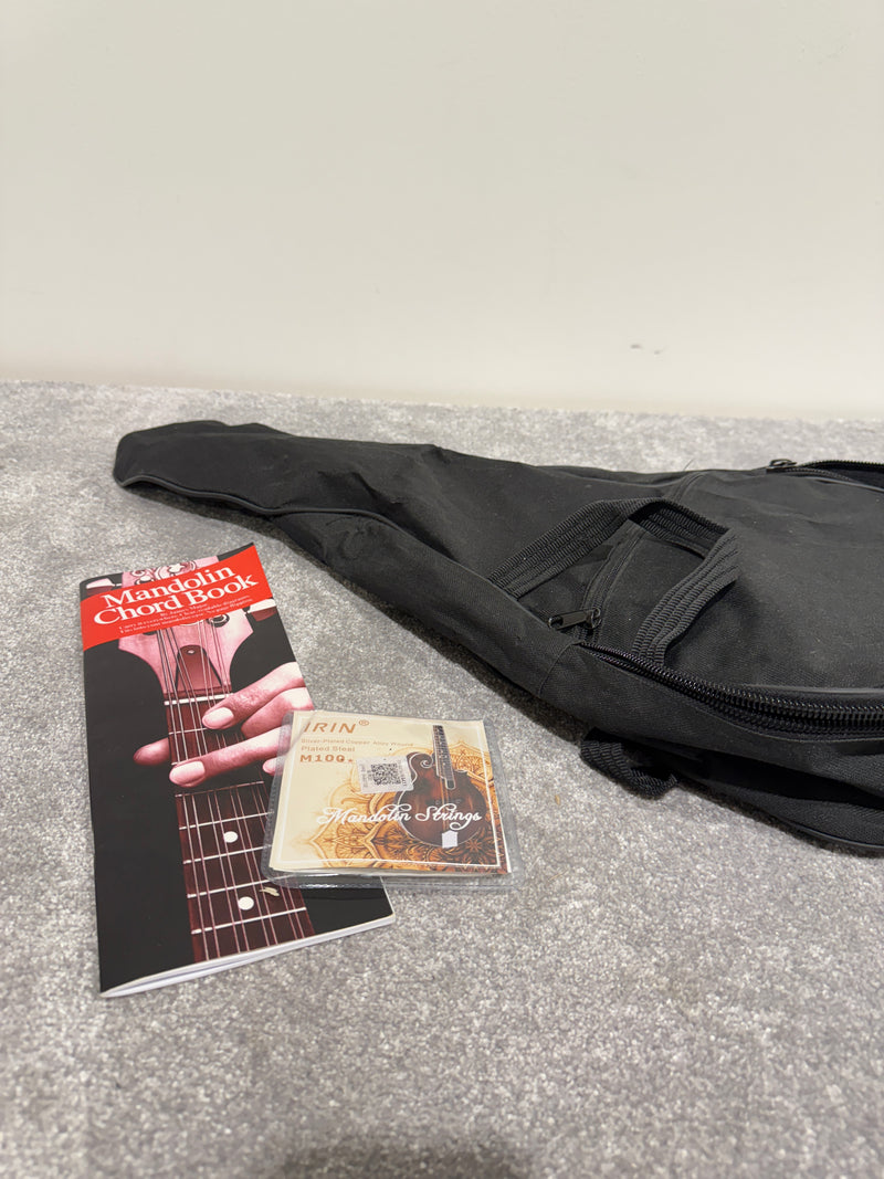 Delta Blue 8 String Mandolin (Red)- with Soft bag, new strings and mandolin chord book - image 13