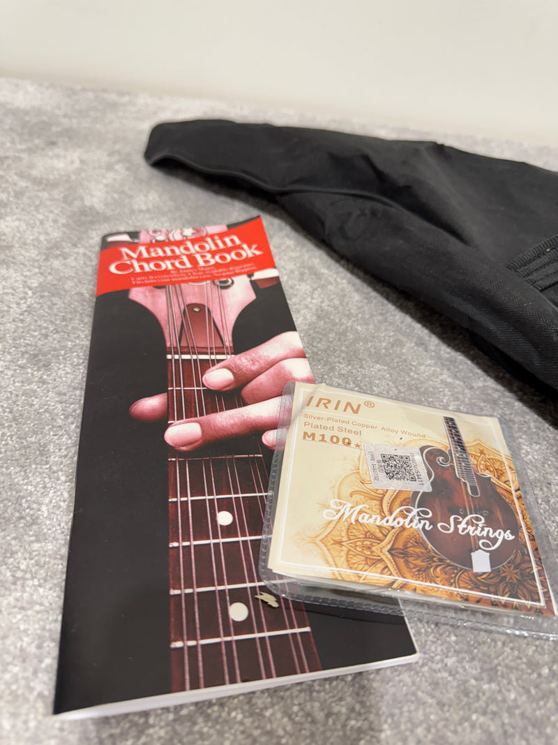Delta Blue 8 String Mandolin (Red)- with Soft bag, new strings and mandolin chord book - image 12