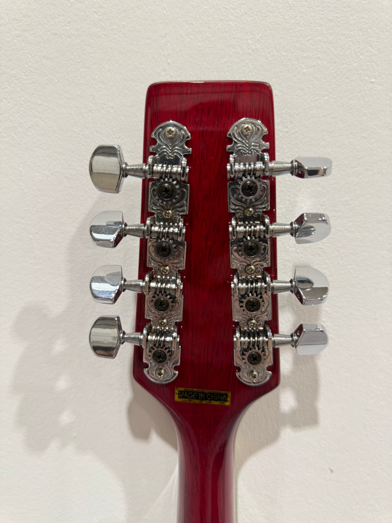 Delta Blue 8 String Mandolin (Red)- with Soft bag, new strings and mandolin chord book - image 9