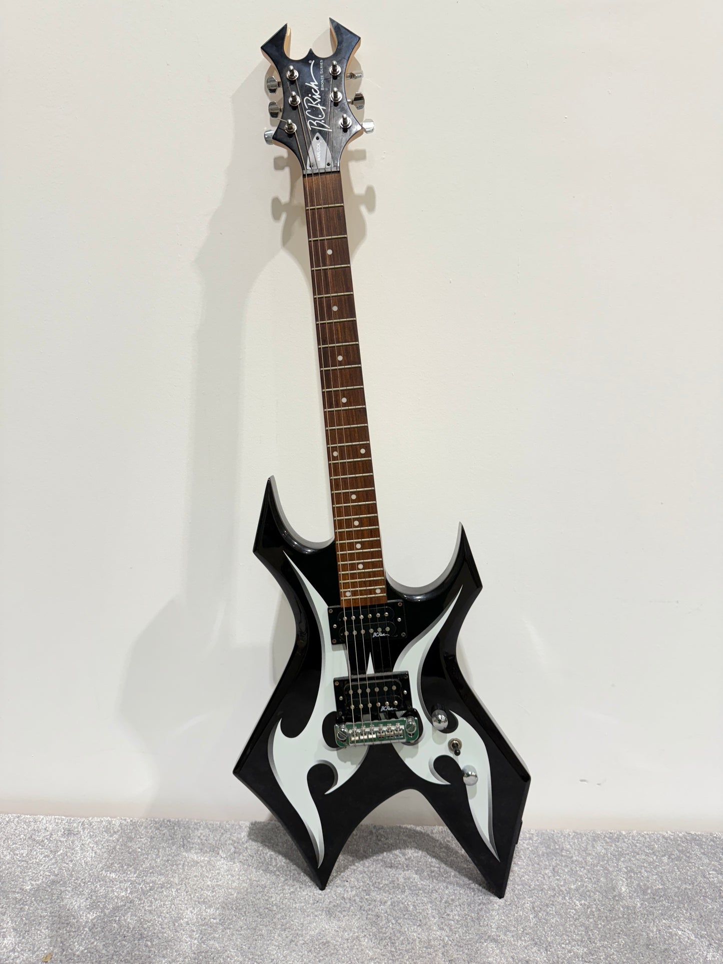 BC Rich Warlock Metal Electric Guitar with New Strap, Strings and Softcase