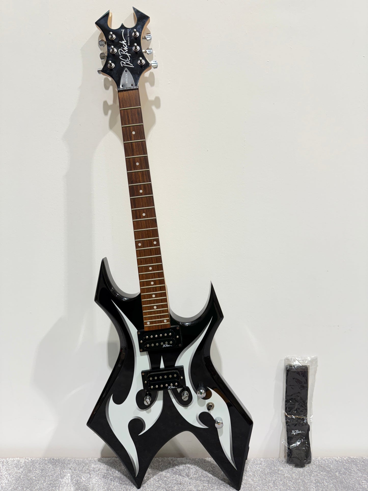 BC Rich Warlock Metal Electric Guitar with New Strap, Strings and Softcase