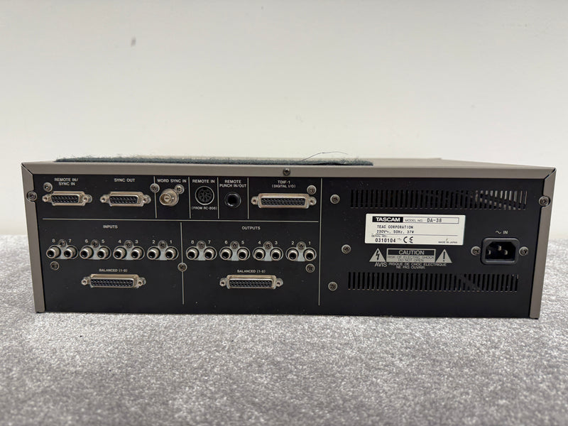 Tascam DA-38 Digital Multitrack Recorder - 8 Tracks, Timecode Support - Very Good w/ Manuals - Image 8