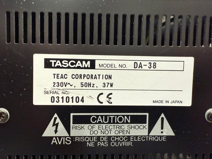 Tascam DA-38 - Digital Multitrack Recorder