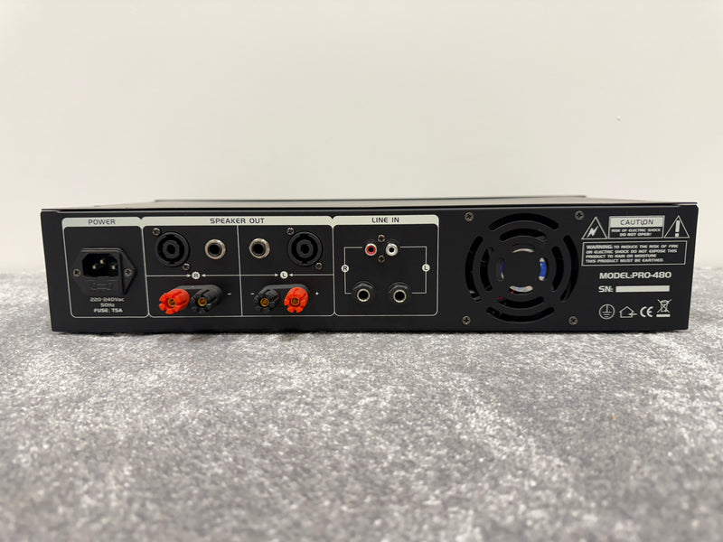Skytec Pro-480 Stereo Power Rack Mounted Amplifier - Black - Image 2