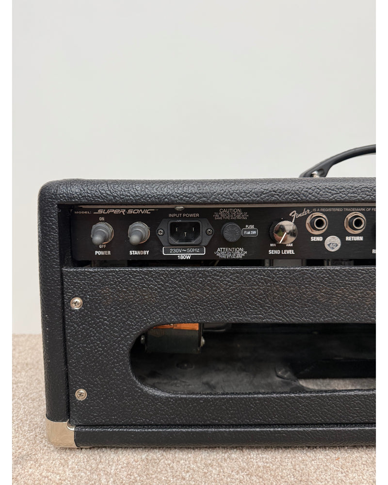 Fender Super-Sonic 60 Head - Guitar Amplifier - Black - Excellent w/ Hard Case, Power Supply, Cables - image 3