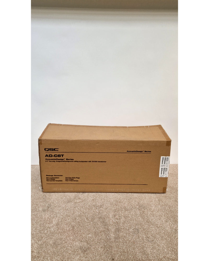 QSC AD-C6T-WH - Ceiling Loudspeakers Pair - Like New w/ Original Box & Manuals - Image 2