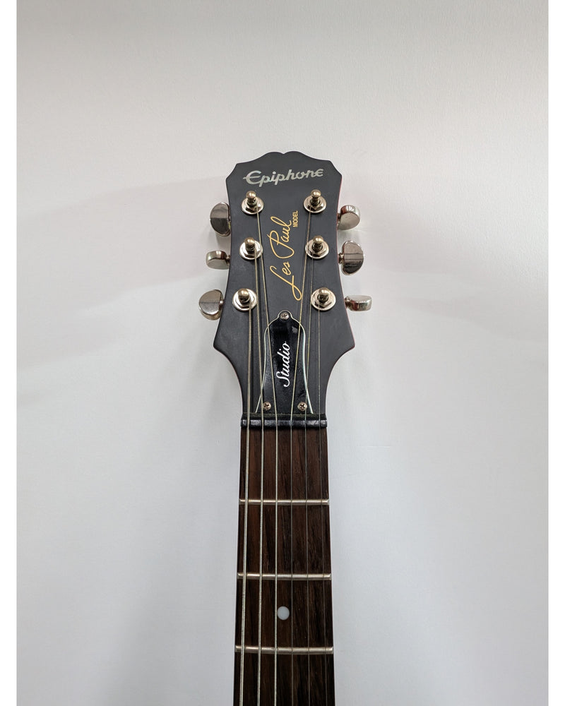 Epiphone Les Paul Studio - Electric Guitar - Satin Cherry Red - Good w/ Hard Case & Manuals - image 3