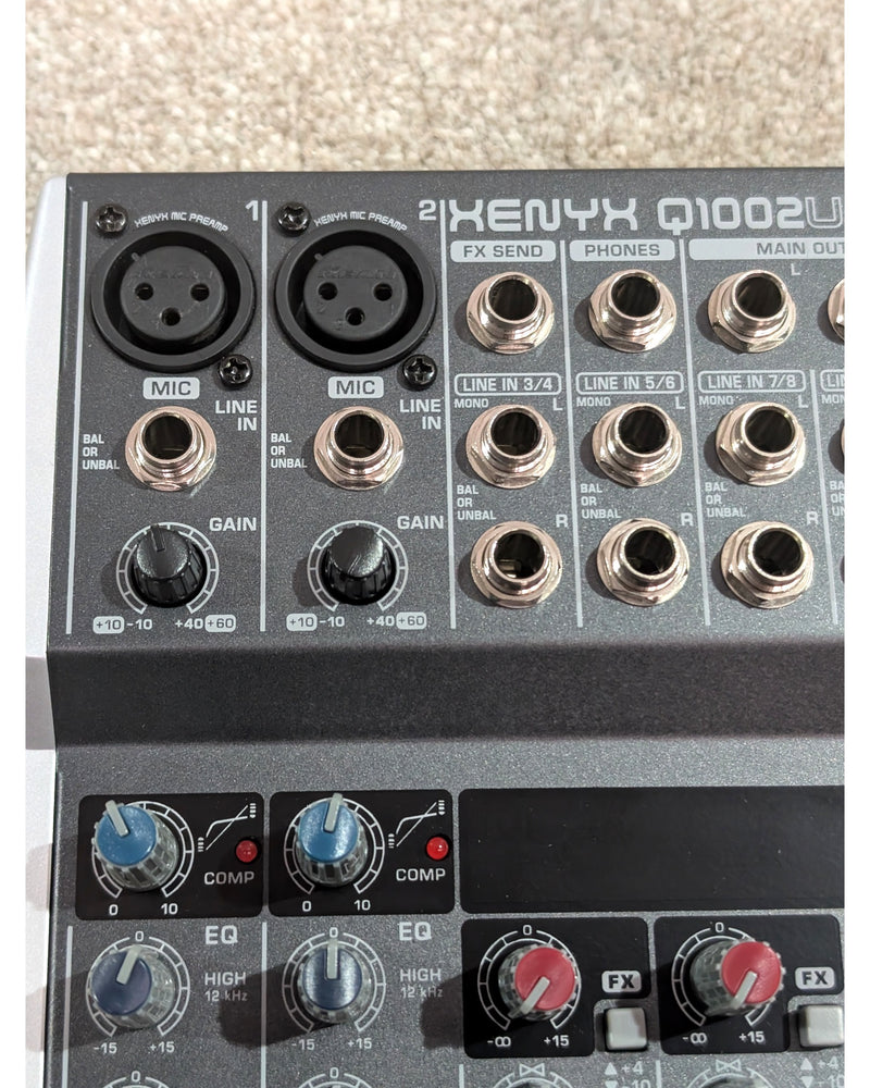 Behringer Xenyx Q1002USB - Mixer - Black/Silver - Very Good w/ Power Supply & Manuals - image 4